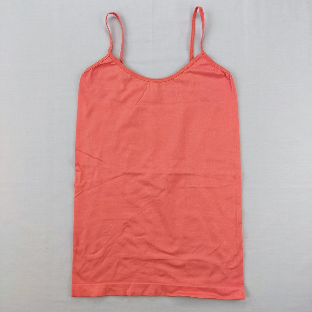 M.U.S.A Camisole Women OS Pink T02 Seamless Spaghetti Strap Scoop Neck Stretch